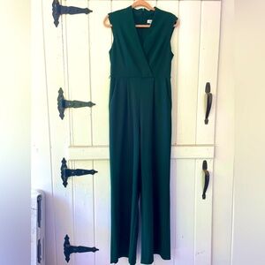 NFS - Calvin Klein Women's Sleeveless V-Neck Tie Waist Wide Leg Jumpsuit